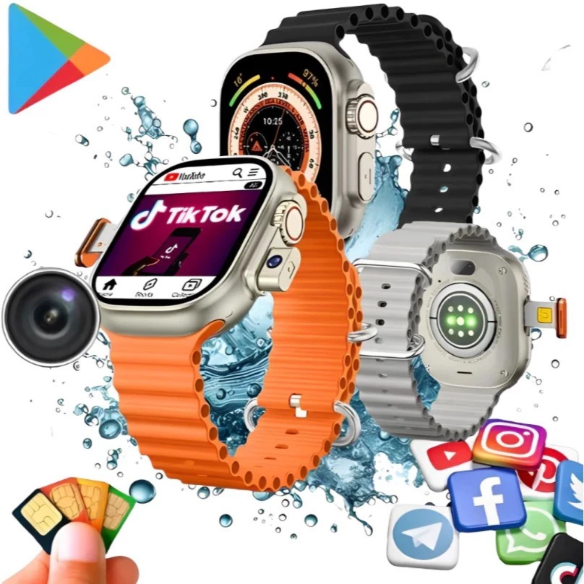 SmartWatch Horizon AI + Thermos bottle