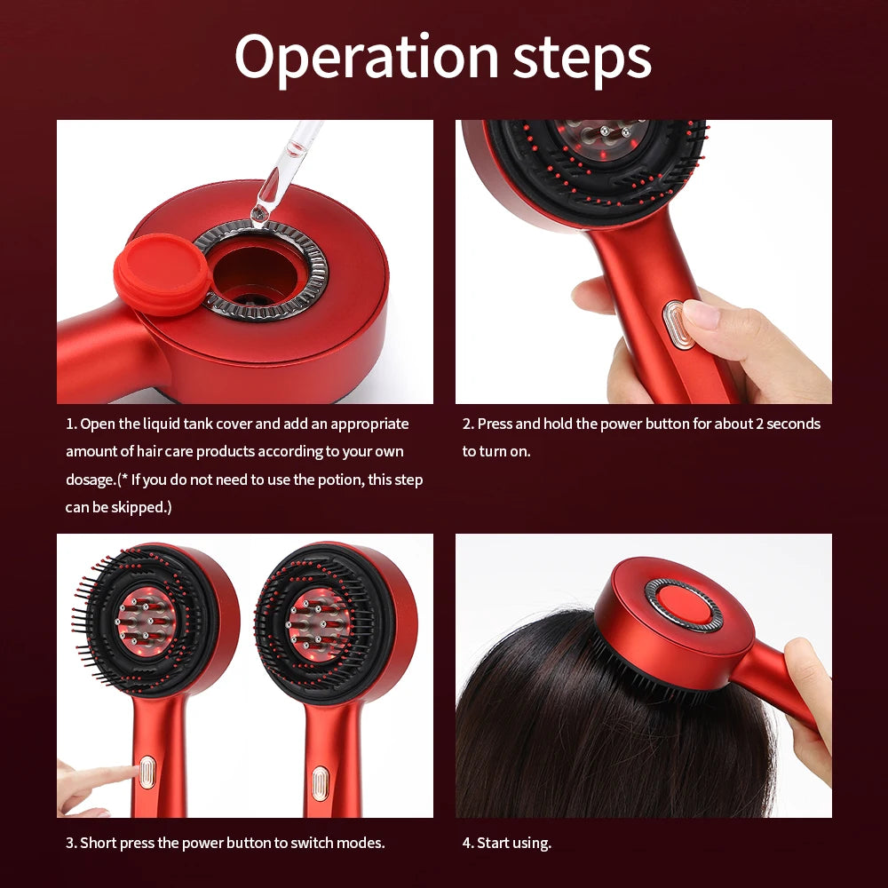 Red Light Hair Rejuvenation Scalp Massager