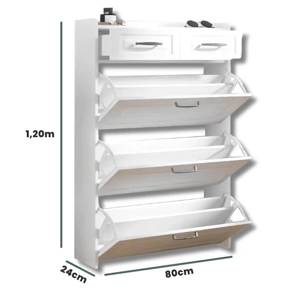 π₯ Best Seller! 3-Door Shoe Cabinet + 2 Drawers + FREE Backpack π