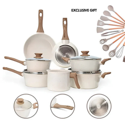 🔥 Full Kitchen Set: 9 Pots + 13 Free Utensils – Limited Stock!