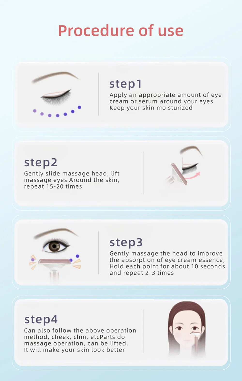 7 in 1 LED Light Therapy Eye Equipment for Skin Care at Home