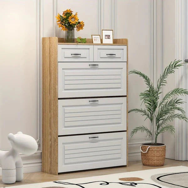 🔥 Best Seller! 3-Door Shoe Cabinet + 2 Drawers + FREE Backpack 🎁