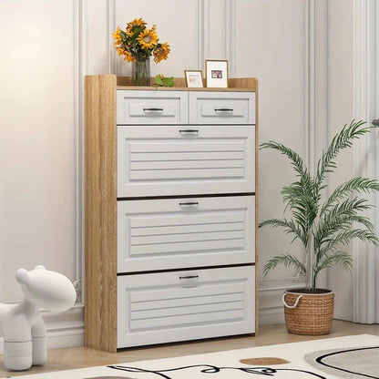 🔥 Best Seller! 3-Door Shoe Cabinet + 2 Drawers + FREE Backpack 🎁