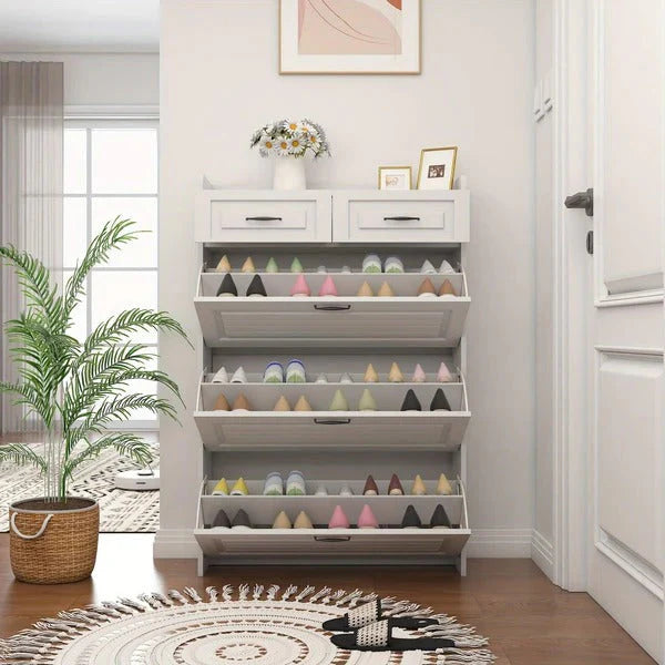 🔥 Best Seller! 3-Door Shoe Cabinet + 2 Drawers + FREE Backpack 🎁