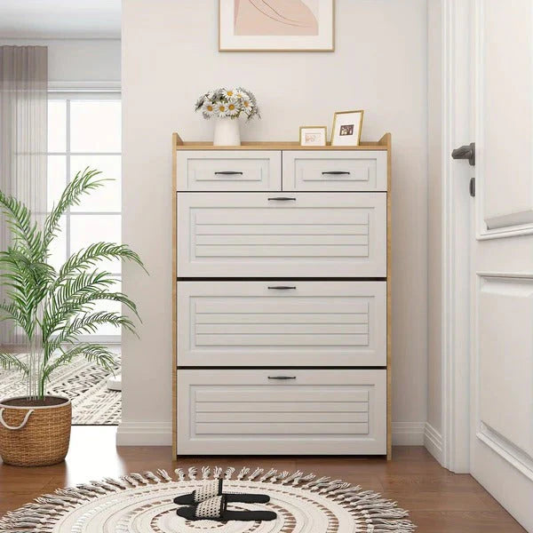 🔥 Best Seller! 3-Door Shoe Cabinet + 2 Drawers + FREE Backpack 🎁