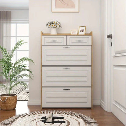 🔥 Best Seller! 3-Door Shoe Cabinet + 2 Drawers + FREE Backpack 🎁